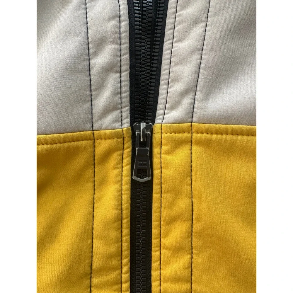 Tommy Hilfiger Mens Yen Softshell Hooded Jacket‎ Navy White Yellow Size XL